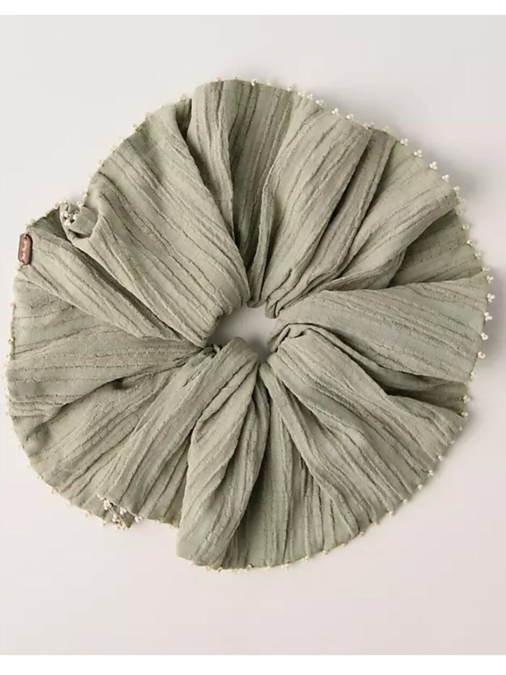 Free People Calypso Beaded Scrunchie in Green NWT
